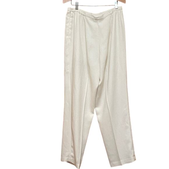 Alfred Dunner Elegant Cream Women's Dress Pants. 12 - Picture 3 of 5
